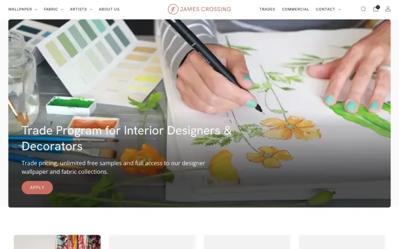 The new Trade Program page: a full-width photo, a clear headline and an Apply button