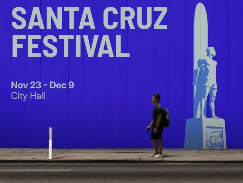 The City of Santa Cruz festival brand system Setsail designed, in the street