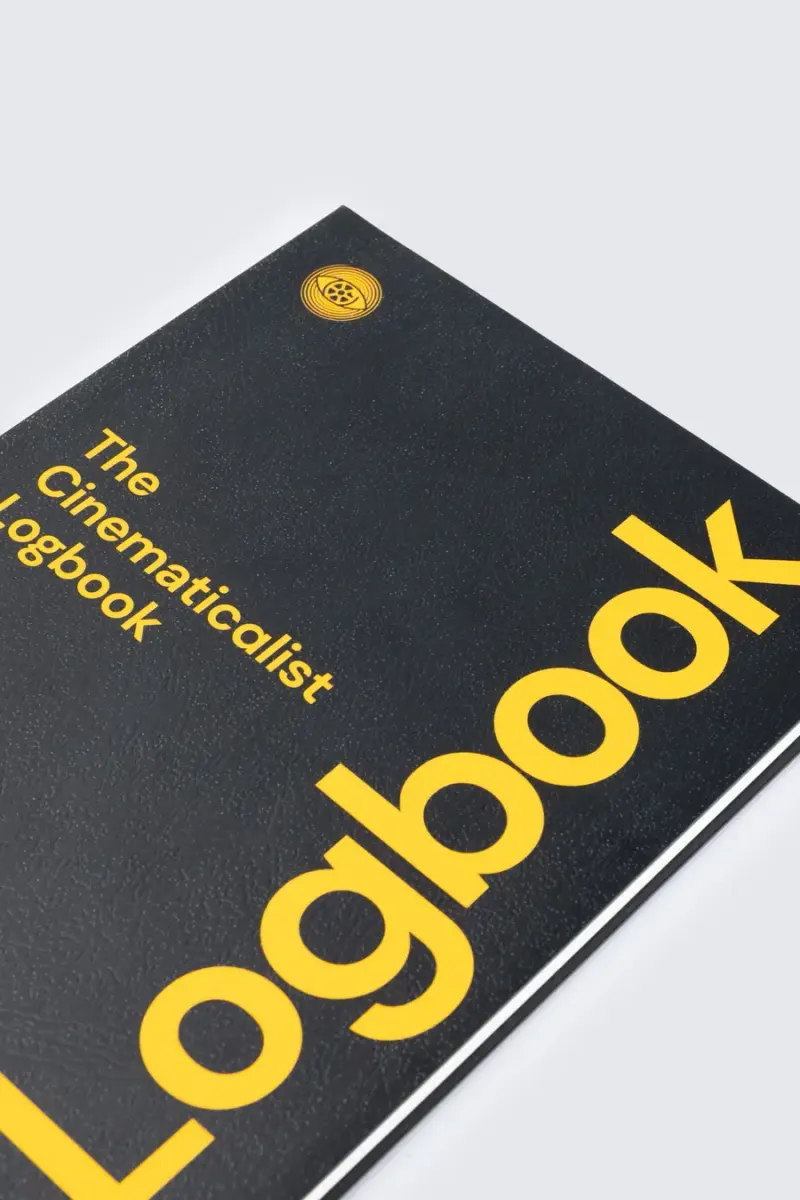 The black and yellow Logbook, angled close up