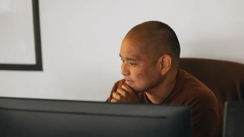 A Setsail team member at work in the studio