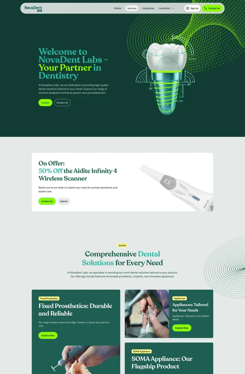 Webflow. NovaDent Labs
